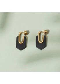Holzkern Orecchini Donna oro e noce
