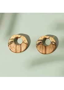 Holzkern Orecchini Donna oro e zebrano