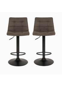 Mid.you , Dunkelgrau , Metall , 43x88-108x45 cm , Esszimmer, Barm&ouml;bel, Barhocker