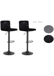 P & B , Schwarz , Metall, Textil , F&uuml;llung: Schaumstoff , 40x85x48 cm , Sitzfl&auml;che 360&deg; drehbar , Esszimmer, Barm&ouml;bel, Barhocker