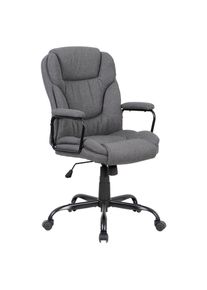 Mid.you , Grau, Schwarz Hochglanz , Metall, Textil , 57x109x67 cm , Wippmechanik mit H&auml;rtegradeinstellung, Sitzfl&auml;che 360&deg; drehbar, inklusive Armlehnen, ergonomische R&uuml;ckenlehne ,