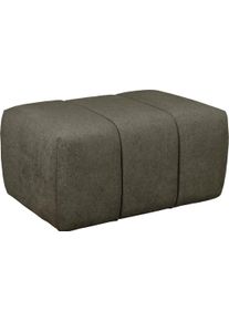 Polsterhocker Home Affaire "LYOTH Sitzhocker mit Steppung, Ma&szlig;e B/T/H: 76/76/41 cm", braun (oliv), B:75cm H:41cm T:76cm, 100% Polyester, Hocker, Polsterhocker, passend zur Serie, hoher Sitzkomfort und modernes Design