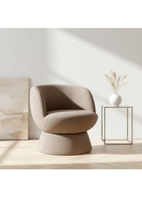 Drehsessel OTTO HOME "ZAZZA Lese-Sessel, TV-Sessel, Loungesessel", taupe, B:69cm H:71cm T:70,5cm, pine wood frame, foam, fabric, Sessel, Drehsessel, 360 drehbar, feiner Struktur-Bezug