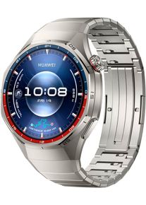 Smartwatch Huawei "WATCH GT6 Pro 46 mm", silber, silber, Smartwatches, 1,47 &Prime;, Smartwatch, Bis zu 21 Tagen Akkulaufzeit, Outdoor-Sport Profi-Niveau, EKG-Analyse