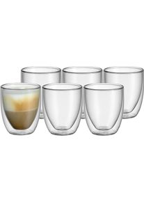 Gl&auml;ser-Set WMF "Kult Coffee, doppelwandige Thermogl&auml;ser", transparent, H:10cm, Glas, Trinkgef&auml;&szlig;e, Gl&auml;ser-Set, h&auml;lt die perfekte Trinktemperatur, kondensationsfrei