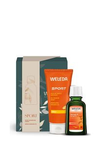 Hautpflege-Set Weleda "Sport Geschenkset", transparent, Hautpflegemittel, Damen, 250ml, Hautpflege-Set