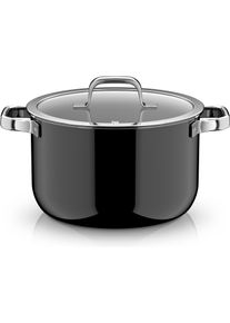 Kochtopf WMF "Fusiontec Mineral Pro", schwarz, B:28cm H:21cm L:33cm &Oslash;:24cm, T&ouml;pfe, Kochtopf, kratzfeste Oberfl&auml;che, w&auml;rmereduzierende Hohlgriffe, Made in Germany