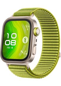 Smartwatch Huawei "WATCH FIT 4 Pro", grau (gr&uuml;n, titan), Smartwatches, 1,82 &Prime;, Smartwatch, Outdoor-Sport, Saphirglas und Titan, bis zu 10 Tage Akkulaufzeit