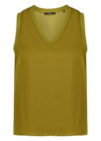 Blusentop Zero "Blusentop mit V-Ausschnitt", Damen, Gr. 38, gr&uuml;n (fir gr&uuml;n), Obermaterial: 100% Polyester PES., Blusen Blusentop