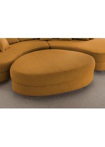 Polsterhocker Home Affaire "Lazio modern und bequem, tolle Detailverarbeitung", gold, B:150cm H:38cm T:96cm, 93% Polyester, 7% Polyamid, Hocker, Polsterhocker