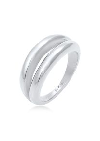 Silberring Elli Premium "Ring Bandring Doppelt Stacking Look Basic 925 Silber" Gr. 56, silber, Fingerringe, Damen, 56, Silber 925 (Sterlingsilber), Silberring