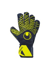 Torwarthandschuhe Uhlsport "Torwarthandschuhe Prediction Supersoft Kids", Kinder, Gr. 7, blau (marine, wei&szlig;, fluo gelb), Obermaterial: 81% Gummi rubber. 13% Polyester PES. 6% Nylon NY., Handschuhe Torwarthandschuhe