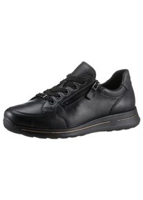 Keilsneaker Ara "OSAKA", Damen, Gr. 2,5, atmungsaktiv, schwarz, Glattleder, unifarben, Schuhe Keilsneaker, Freizeitschuh, Halbschuh, Schn&uuml;rschuh in Komfortweite H = sehr weit