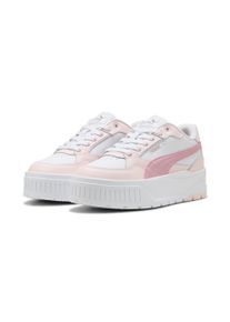 Sneaker Puma "KARMEN II IDOL", Damen, Gr. 41, Puma wei&szlig;, poised pink, jasmine flower, Leder, Schuhe Sneaker, f&uuml;r sportliche Anl&auml;sse, mit SoftFoam+ Einlegesohle, aus Leder