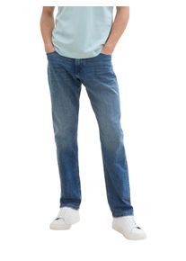 Straight-Jeans Tom Tailor "MARVIN", Herren, Gr. 33, L&auml;nge 32, blau (clean mid stone blau denim), Denim/Jeans, Obermaterial: 98% Baumwolle, 2% Elasthan, unifarben, straight fit kn&ouml;chellang, Jeans Straight-Jeans, im Five-Pocket Style