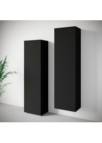 Schuhschrank OTTO HOME "Paris, stehend oder h&auml;ngend montierbar, T&uuml;ranschlag wechselbar", schwarz (graphite schwarz matt, graphite schwarz matt), B:50cm H:180cm T:35cm, Schr&auml;nke, Schuhschrank, moderne Garderobenschrank H&ouml;he 180cm, 6 ger&auml;umiger F&auml;cher