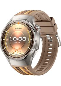 Smartwatch Huawei "WATCH GT6 Pro 46 mm", braun, silber braun, Smartwatches, 1,47 &Prime;, Smartwatch, Bis zu 21 Tagen Akkulaufzeit, Outdoor-Sport Profi-Niveau, EKG-Analyse