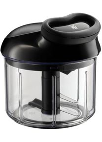 Zwiebelhacker WMF "Gourmet", schwarz (transparent, schwarz), H:14cm, Zerkleinerer, Zwiebelhacker, Rotor mit 2 scharfen Klingen
