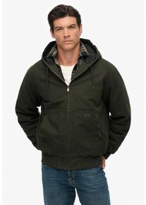 Parka Superdry "CANVAS SURPLUS HOODED JKT", Herren, Gr. XL, surplus goods olive gr&uuml;n, Web, Obermaterial: 100% Baumwolle, unifarben, relaxed fit, Jacken Parka