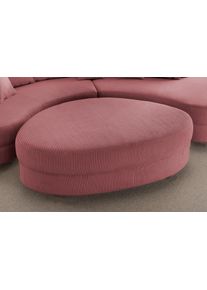 Polsterhocker Home Affaire "Lazio modern und bequem, tolle Detailverarbeitung", rot (koralle, rot), B:150cm H:38cm T:96cm, 93% Polyester, 7% Polyamid, Hocker, Polsterhocker
