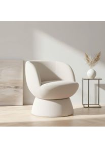 Drehsessel OTTO HOME "ZAZZA Lese-Sessel, TV-Sessel, Loungesessel", creme, B:69cm H:71cm T:70,5cm, pine wood frame, foam, fabric, Sessel, Drehsessel, 360 drehbar, feiner Struktur-Bezug