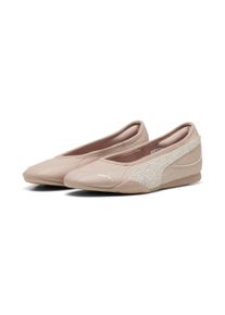 Sneaker Puma "CATCH SOLEIL BALLERINA TOPCAT", Damen, Gr. 37, Textil, beige (rose latte, frosted ivory, Puma gold), Synthetik, Schuhe Sneaker, mit Leo-Print, mit Schn&uuml;rung, mit profilierter Gummi-Laufsohle