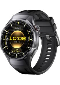 Smartwatch Huawei "WATCH GT6 Pro 46 mm", schwarz, schwarz, Smartwatches, 1,47 &Prime;, Smartwatch, Bis zu 21 Tagen Akkulaufzeit, Outdoor-Sport Profi-Niveau, EKG-Analyse