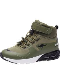 Sneaker Kangaroos "KX-Hydro", M&auml;dchen, Gr. 40, bunt (schwarz, olivgr&uuml;n), Synthetik, Textil, Schuhe Sneaker, Sneakerboot, Winterschuh, wasserdicht, Schnellschn&uuml;rung