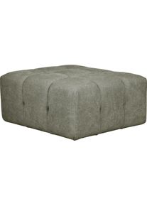Polsterhocker Home Affaire "APERIRE Sitzhocker mit Steppung, Ma&szlig;e B/T/H: 76/76/41 cm", grau (oliv), B:76cm H:42cm T:76cm, 100% Polyester, Hocker, Polsterhocker, passend zur Serie, hoher Sitzkomfort und modernes Design