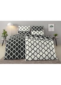 Wendebettw&auml;sche OTTO HOME "Alba in Gr. 135x200 oder 155x220 cm", schwarz, B/L: 135cm x 200cm, 1 Stk., 1 Stk., Renforc&eacute;, B/L: 80cm x 80cm, 2, Renforc&eacute;, Obermaterial: 100% Baumwolle, Bettw&auml;sche, Wendebettw&auml;sche, Bettw&auml;sche mit Wendeoptik, in verschiedenen Qualit&auml;ten, Baumwolle