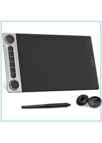 10.5x6.56in Bluetooth Graphics Drawing Tablet with Dual Dials, Battery-Free Stylus for Digital Art, Compatible with Mac/Windows/Linux/Android