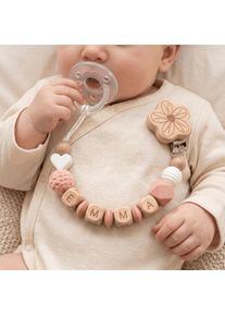 2026 Personalized Baby Pacifier Clip Custom Name Wooden Dummy Chain Silicone Teether Holder BPA Free Baby Shower Gift