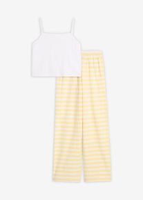 bonprix Pijama din bumbac moale, galben, 176/182