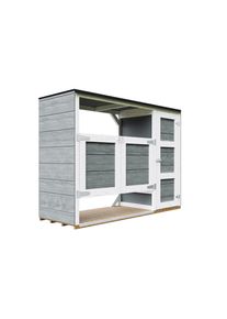 M&Uuml;LLTONNENBOX 2er 240L, M981A-CAVERN STEEL, aus wetterfestem LP Smartside Holz