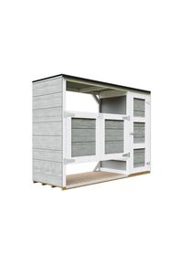 M&Uuml;LLTONNENBOX 2er 240L, M981A-TUNDRA GREY, aus wetterfestem LP Smartside Holz
