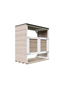 M&Uuml;LLTONNENBOX 2er 240L, M980A-TERRA BROWN, aus wetterfestem LP Smartside Holz