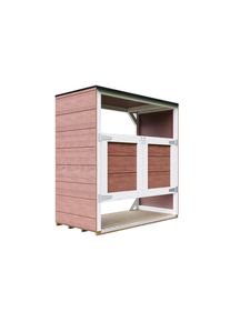 M&Uuml;LLTONNENBOX 2er 240L, M980A-REDWOOD RED, aus wetterfestem LP Smartside Holz