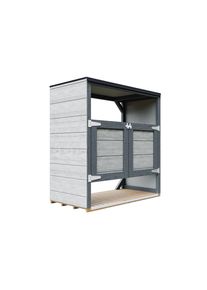 M&Uuml;LLTONNENBOX 2er 240L, M980A-TUNDRA CAVERN, aus wetterfestem LP Smartside Holz