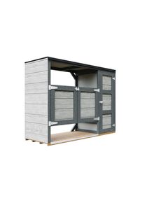 M&Uuml;LLTONNENBOX 2er 240L, M981A-TUNDRA CAVERN, aus wetterfestem LP Smartside Holz