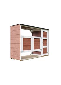 M&Uuml;LLTONNENBOX 2er 240L, M981A-REDWOOD RED, aus wetterfestem LP Smartside Holz
