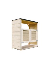 M&Uuml;LLTONNENBOX 2er 240L, M980A, aus wetterfestem LP Smartside Holz
