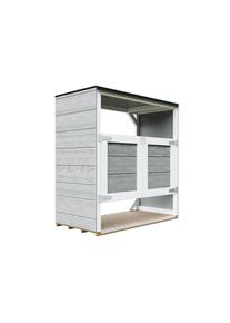 M&Uuml;LLTONNENBOX 2er 240L, M980A-TUNDRA GREY, aus wetterfestem LP Smartside Holz