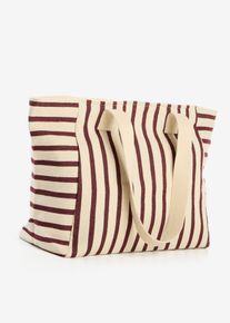 bonprix Femei Geantă shopper maxi din p&acirc;nză, alb, onesize