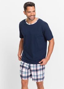 Pyjamas med shorts - bl&aring; - storlek 60/62 (XXL) - bonprix