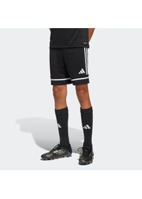 Trainingsshorts adidas Performance "SQUA25 SHO Y", Damen, Gr. 152, N-Gr, schwarz-wei&szlig; (schwarz, schwarz, wei&szlig;,), Obermaterial: 100% Polyester, Hosen Trainingsshorts, f&uuml;r Kinder, mit Gummizug, kurze Hose