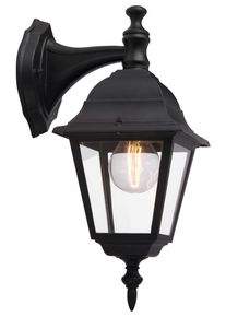 Brilliant Au&szlig;en-Wandleuchte "Newport", schwarz, 1, H: 34cm, 1 Stk., Leuchten, Au&szlig;enwandlampe h&auml;ngend schwarz, Au&szlig;en-Wandleuchte