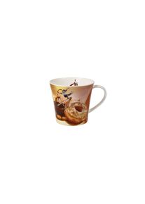 Tasse Goebel "Daria Rosso - Uuups", bunt, B:10cm H:9,5cm, Fine China-Porzellan, Trinkgef&auml;&szlig;e, Tasse, F&uuml;llmenge 0,35l