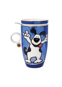 Tasse Goebel "Ed Heck - Rock On", bunt, B:8,5cm H:14cm, Fine China-Porzellan, Metall, Trinkgef&auml;&szlig;e, Tasse, F&uuml;llmenge 0,45l
