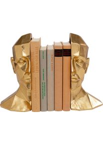 Buchst&uuml;tze KARE DESIGN "Face", goldfarben, B:16cm H:24cm T:11,5cm, Polyresin, Buchst&uuml;tzen, Buchst&uuml;tze, aus Polyresin