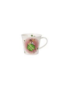 Tasse Goebel "Der Kleine Yogi - Gl&uuml;ck", bunt, B:10,5cm H:9,5cm, Fine China-Porzellan, Trinkgef&auml;&szlig;e, Tasse, F&uuml;llmenge 0,35l